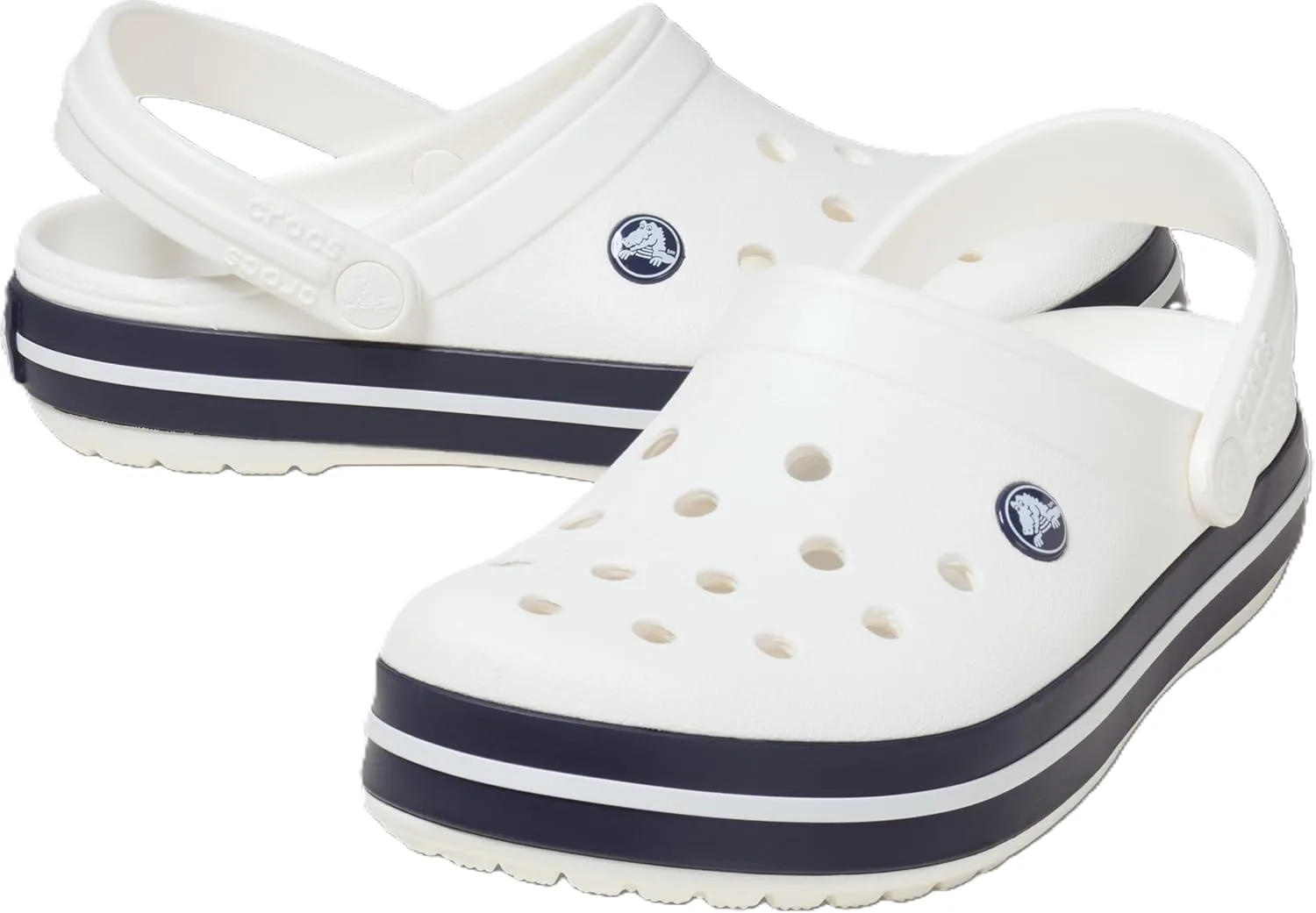 Сабо Crocs Crocband, белый/темно-синий — фото 2