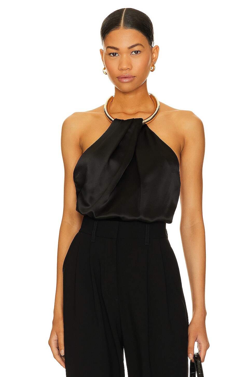 

Топ NICHOLAS Oxana Draped Necklace, черный