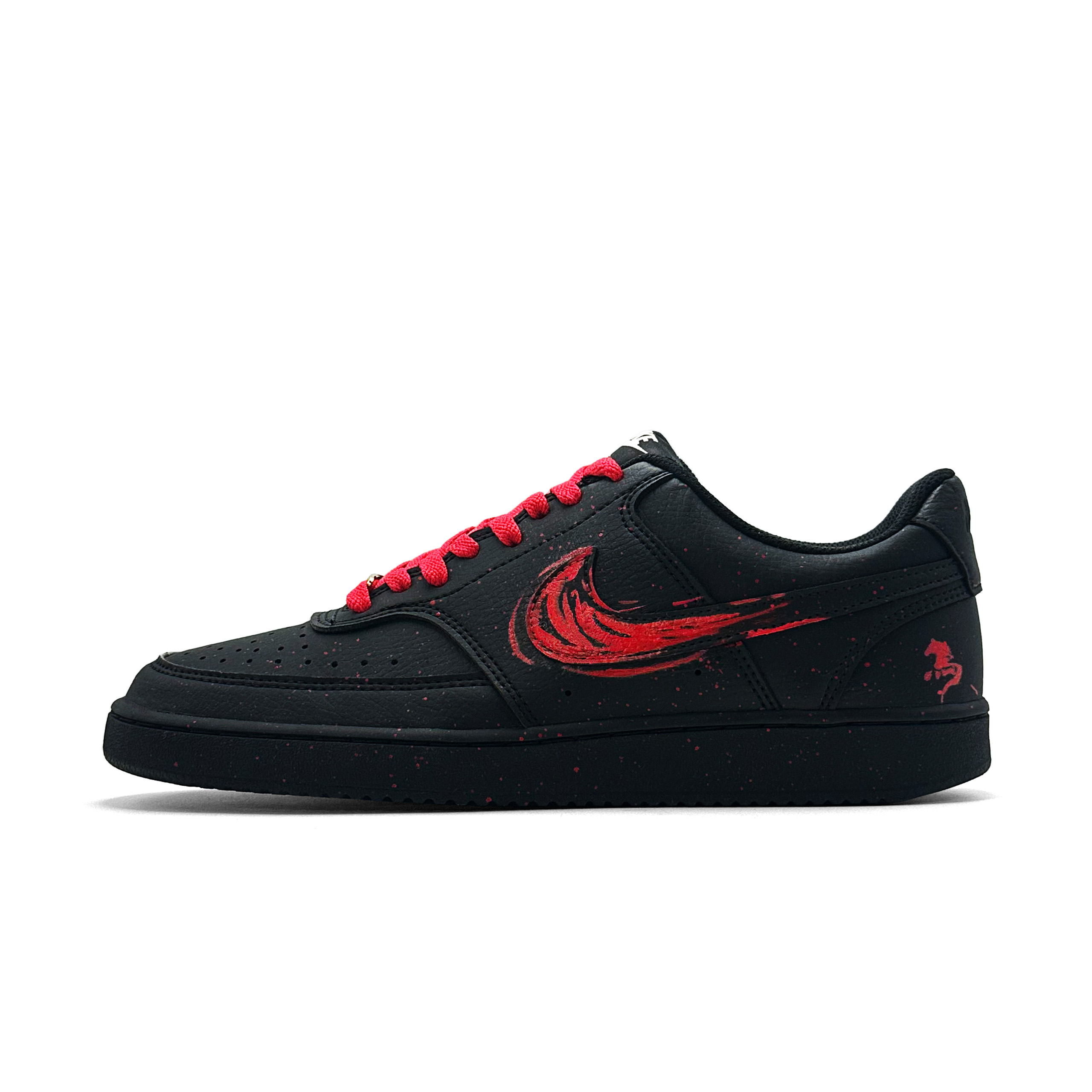 

Nike Кроссовки для скейтбординга low top Court Vision Flame Shadow Dash, устойчивые к истиранию и скольжению, unisex, черно-красные