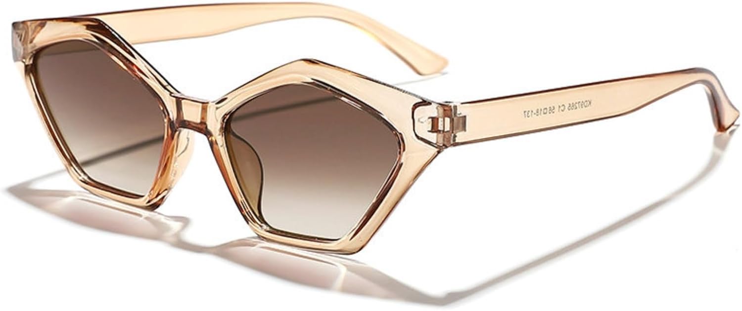 

Willochra Модные солнцезащитные очки «кошачий глаз» с многоугольным оправой, женские, с защитой от УФ-излучения UV400, ретро, ​​милые, неправильной формы, мужские, трендовые, черные, C6