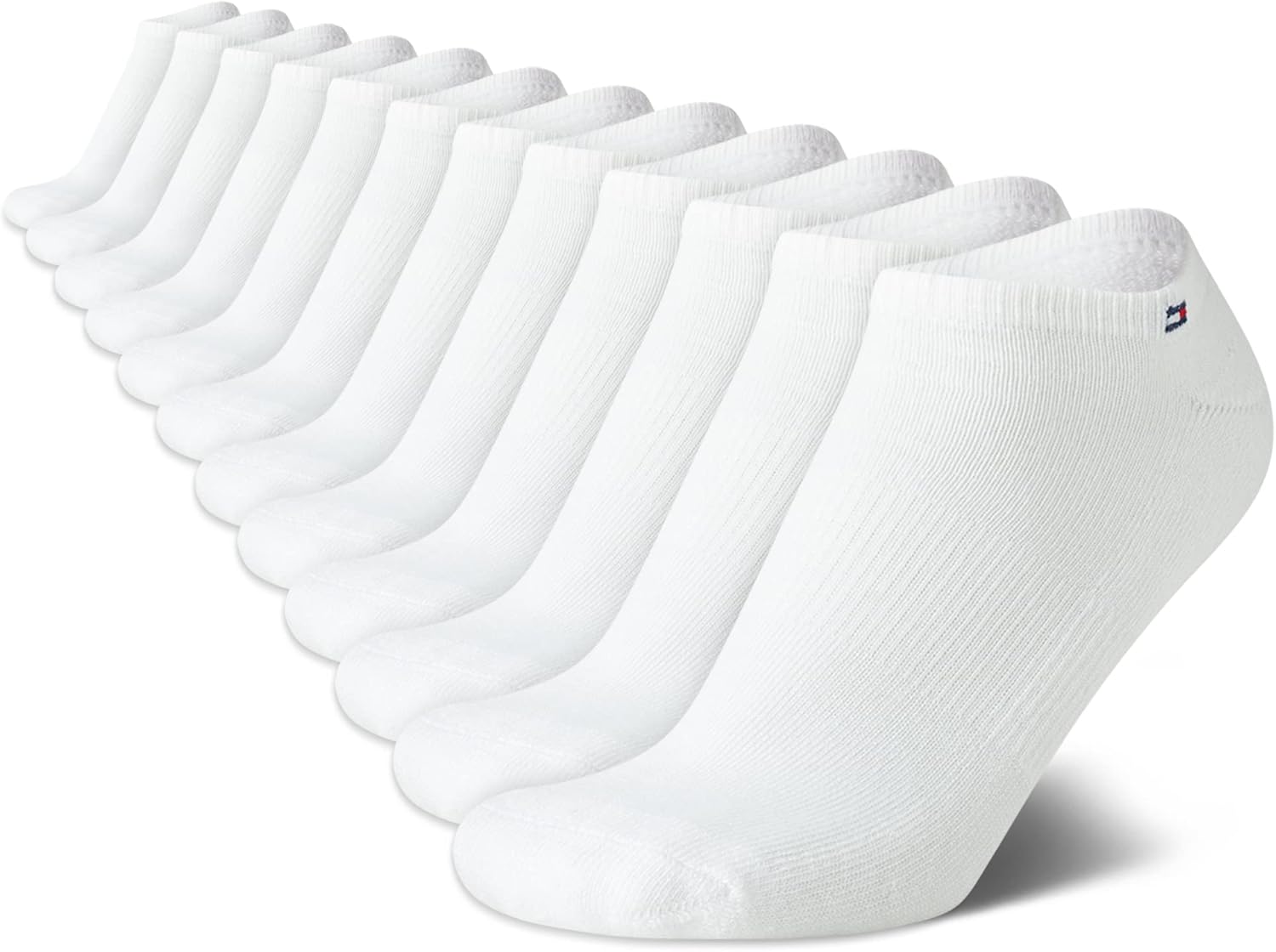 

Женские носки Tommy Hilfiger, непромокаемые, 12 шт., мягкие, эластичные, женские, спортивные носки до щиколотки, беговые носки для женщин, White Logo