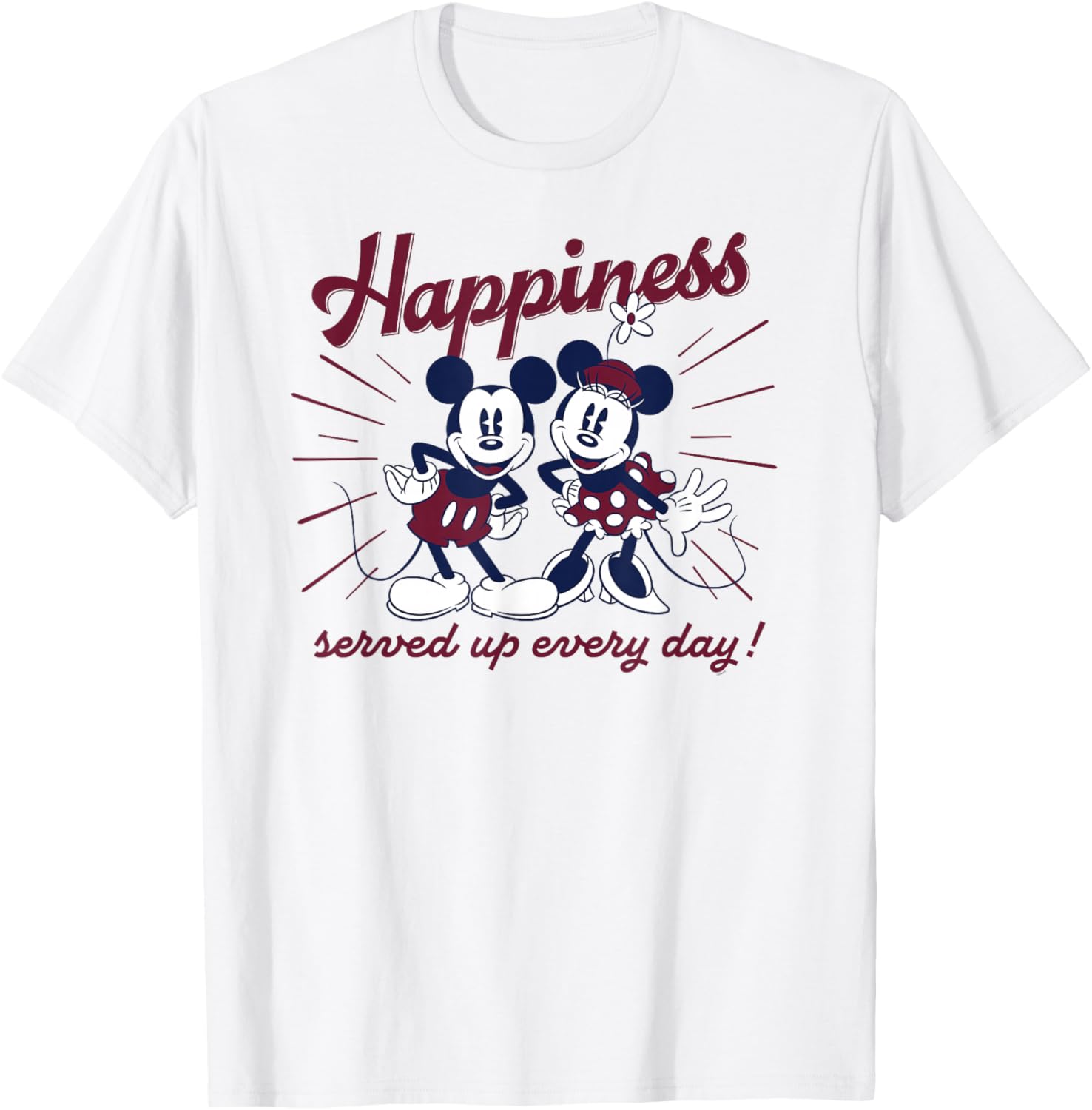 

Винтажная футболка Disney с Микки Маусом и Минни Маус в стиле ретро, белая