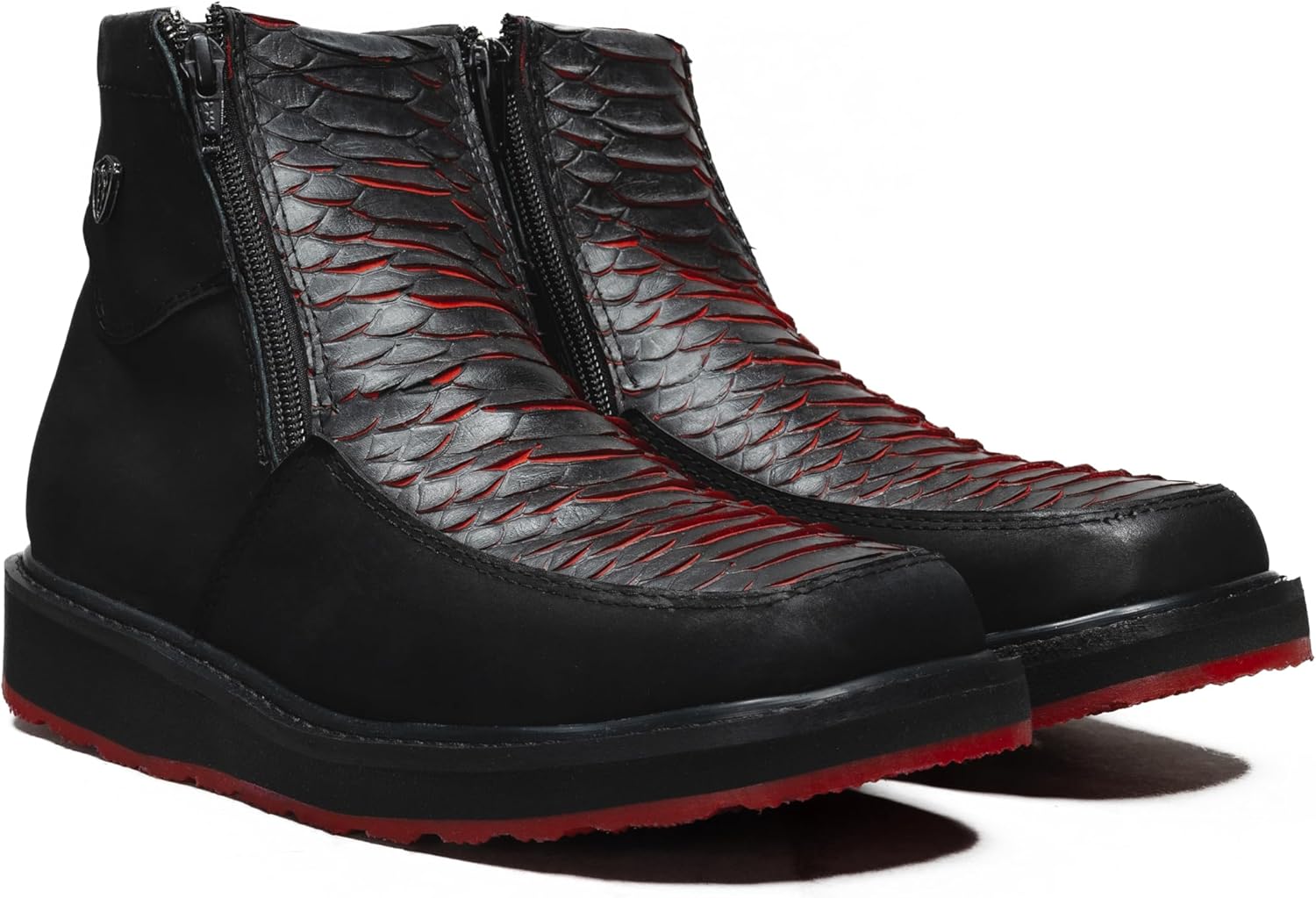 

Мужские западные туфли Rodeo Cartie Marcoa с современным рисунком под питона и двойной молнией, Lava