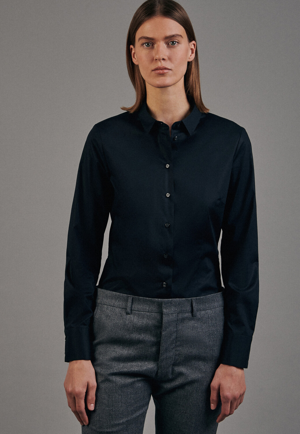 

Блуза Seidensticker Body Slim Fit, черный