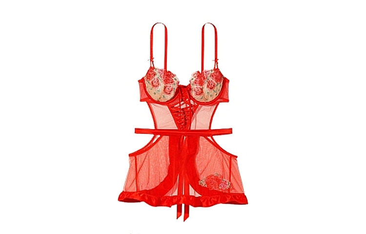 

Женские ночные рубашки Victoria's Secret, цвет Champagne coral red print