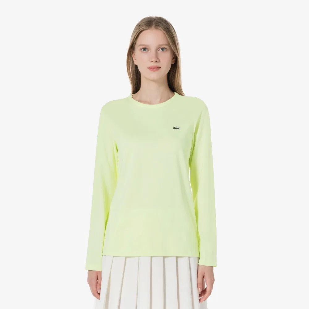 Футболка Lacoste с длинным рукавом, светло-жёлтая
