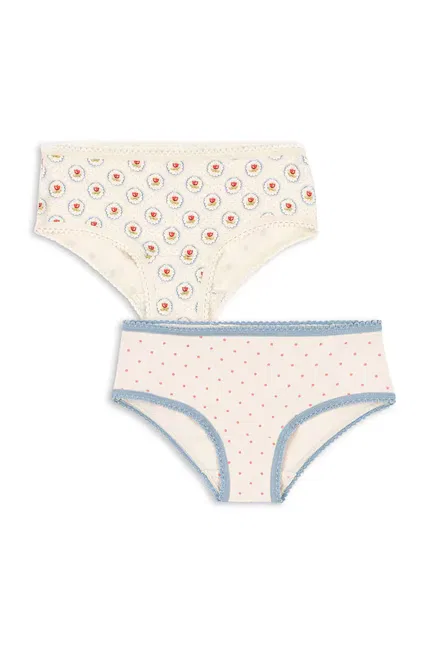 Трусы детские бежевые GIRL UNDERPANTS GOTS 2 шт, Konges Sløjd