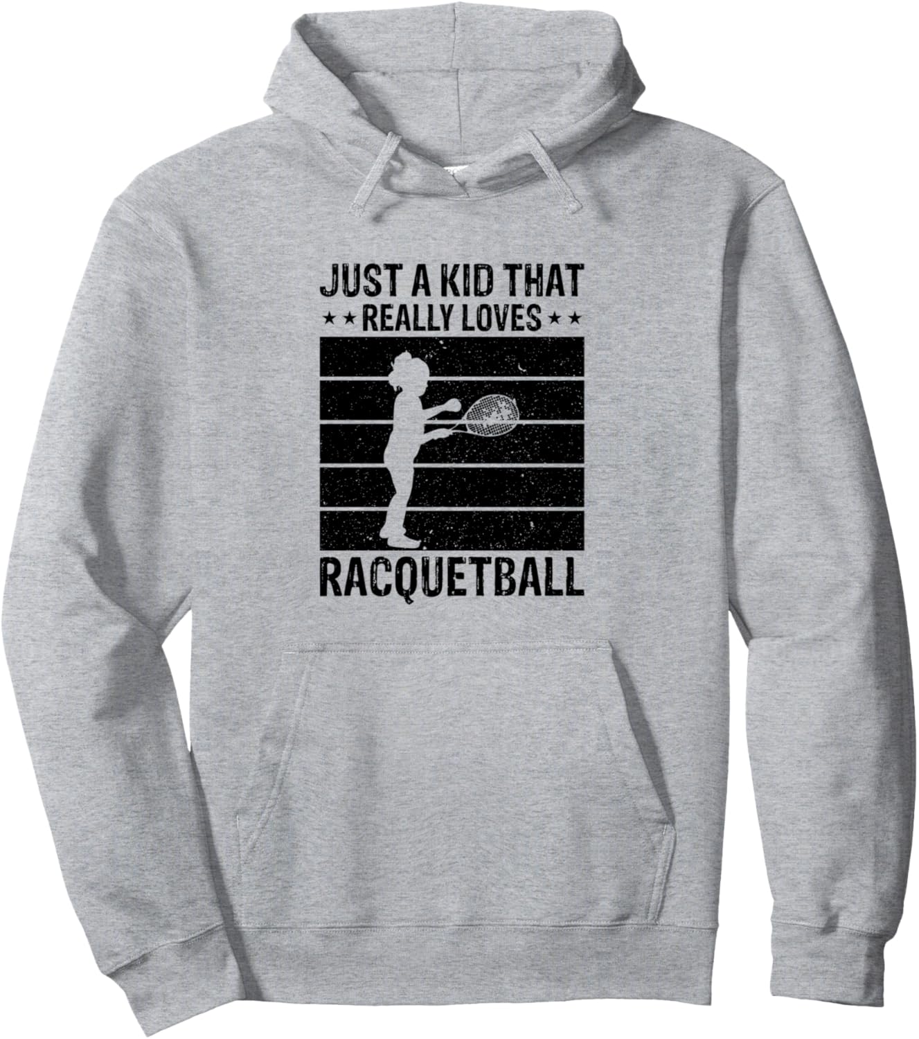

Толстовка с надписью «Просто парень, который очень любит ракетбол» Racquetball Player Kids Racquetball Player, серый