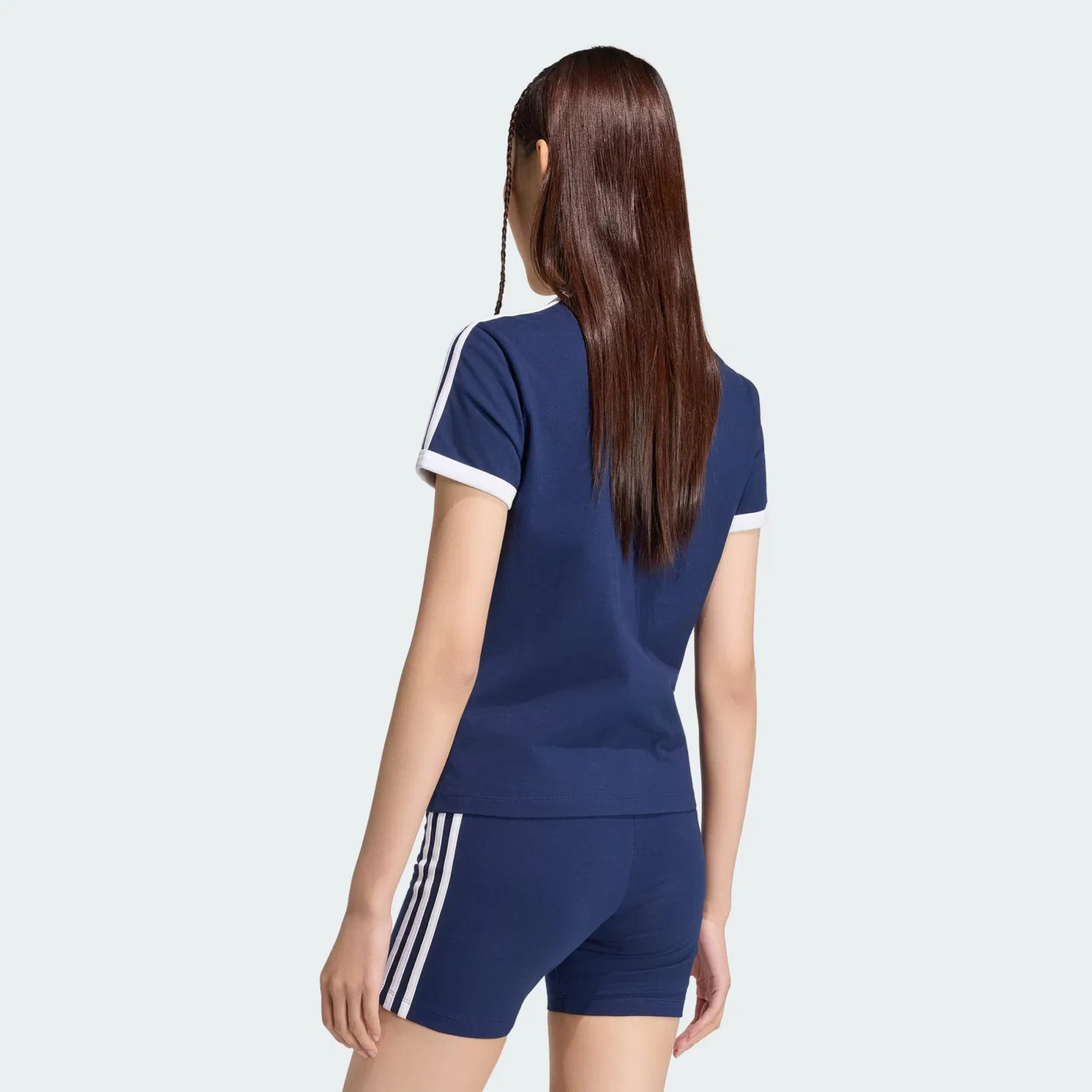 Футболка Adidas Originals темно-синего цвета — фото 3