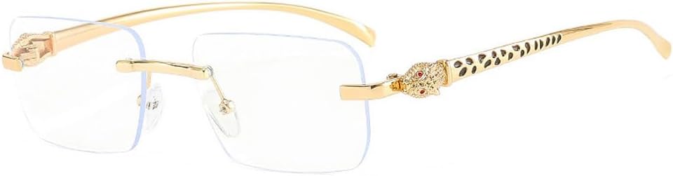 

Модные солнцезащитные очки без оправы прямоугольной формы для женщин с прозрачными линзами с градиентом цвета "океан", уникальные солнцезащитные очки для мужчин HVTVTLA, Golden Clear