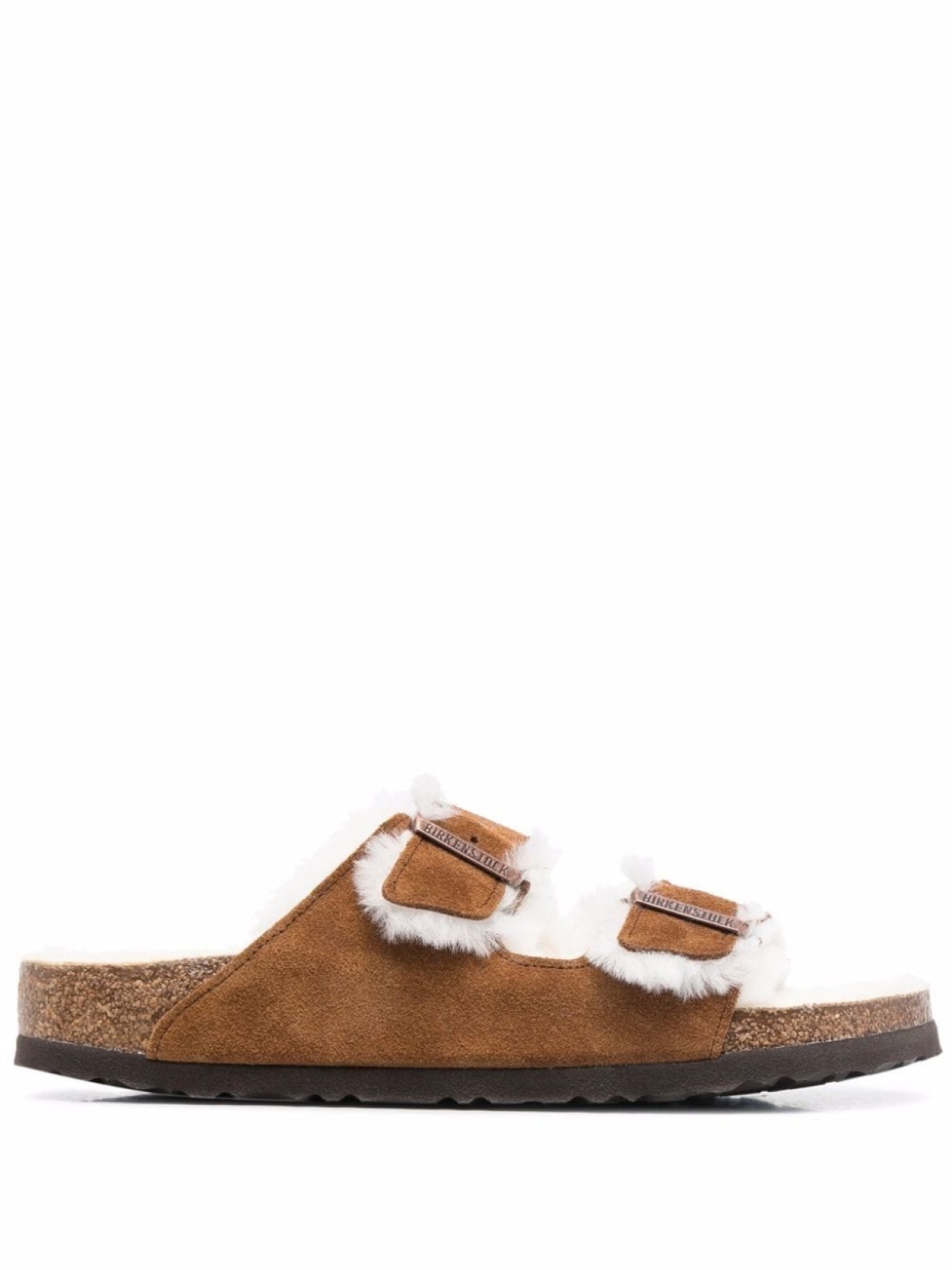 

Birkenstock сандалии Arizona с меховой подкладкой, нейтральный цвет