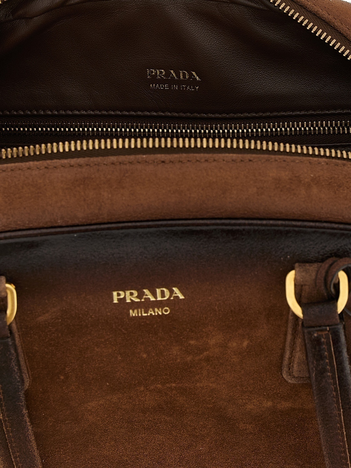 Сумка средней величины «Prada Bowling» с жестким верхом Prada, коричневый — фото 4