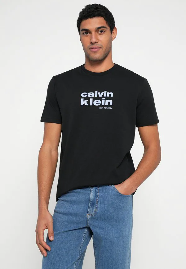Футболка с графическим принтом Calvin Klein, Black — фото 4