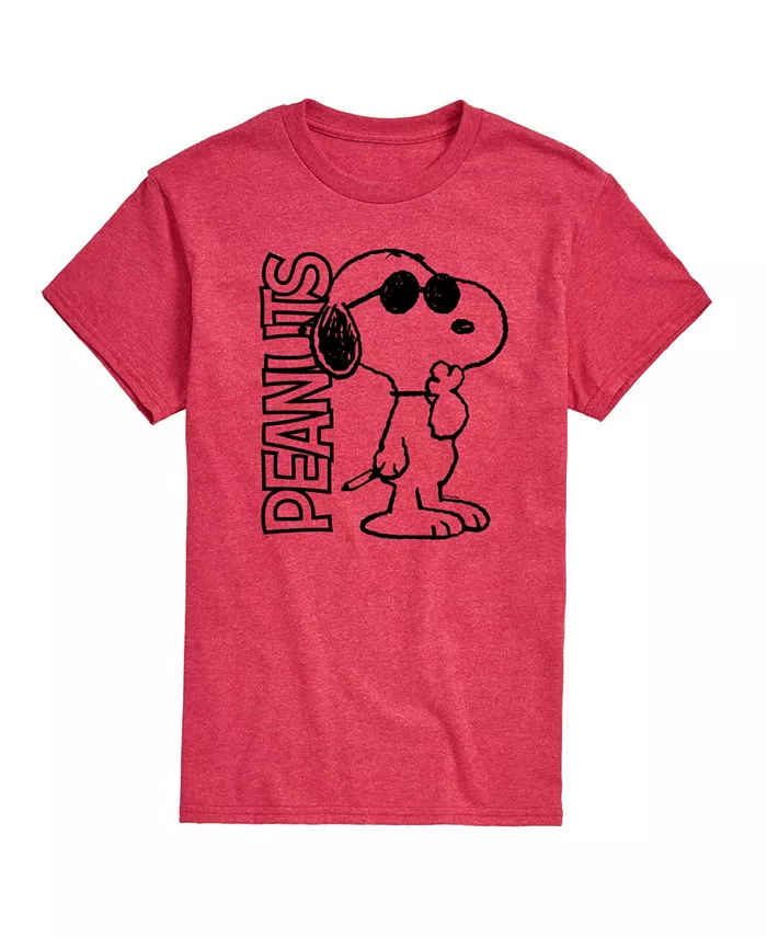 

Футболка мужская с коротким рукавом Hybrid Apparel Joe Cool Peanuts Logo AIRWAVES, красный