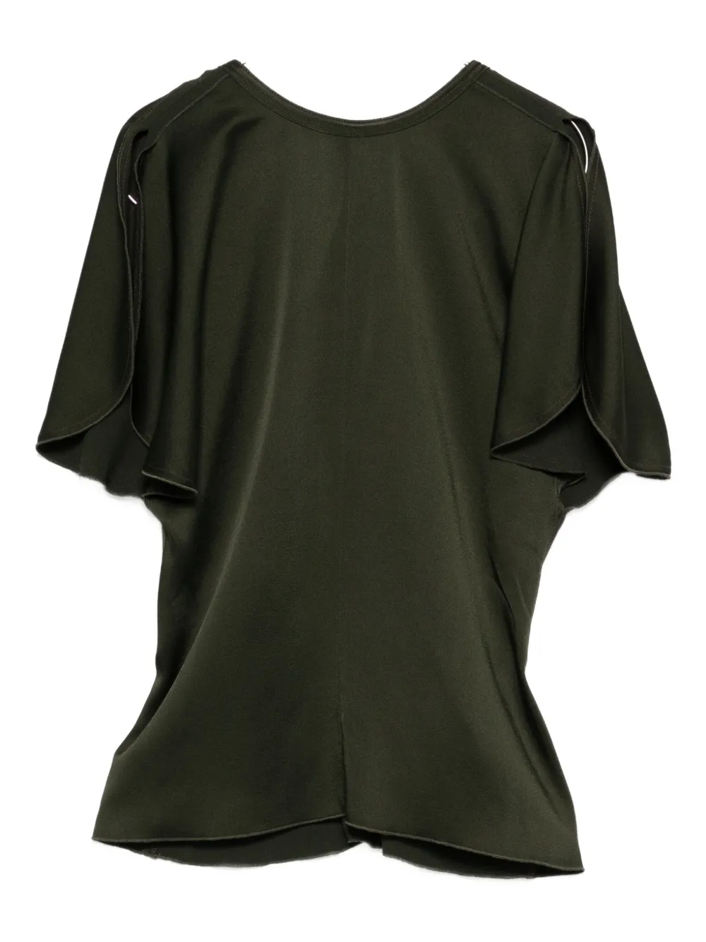 

Блузка с драпированными рукавами VICTORIA BECKHAM, зеленый