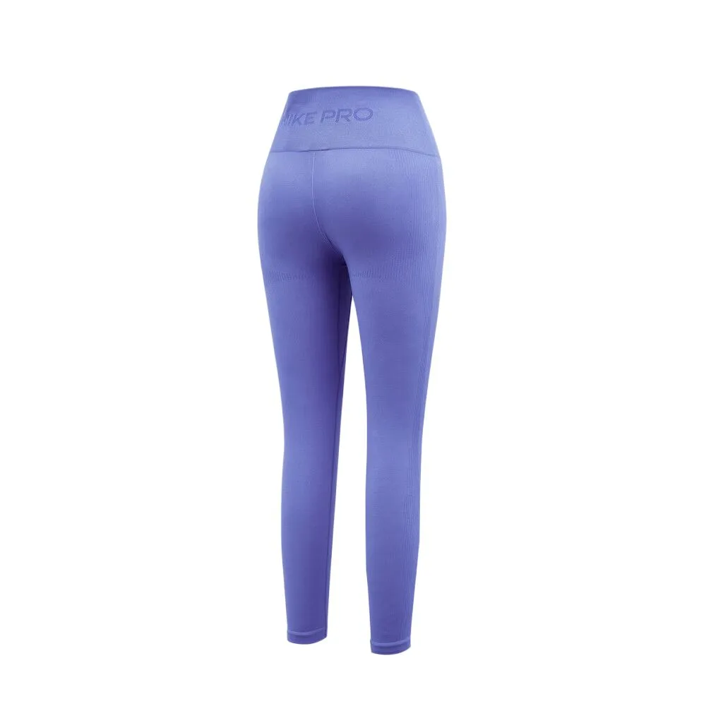 Женские леггинсы Pro Seamless с высокой талией 7/8 Nike, светло-фиолетовый — фото 3