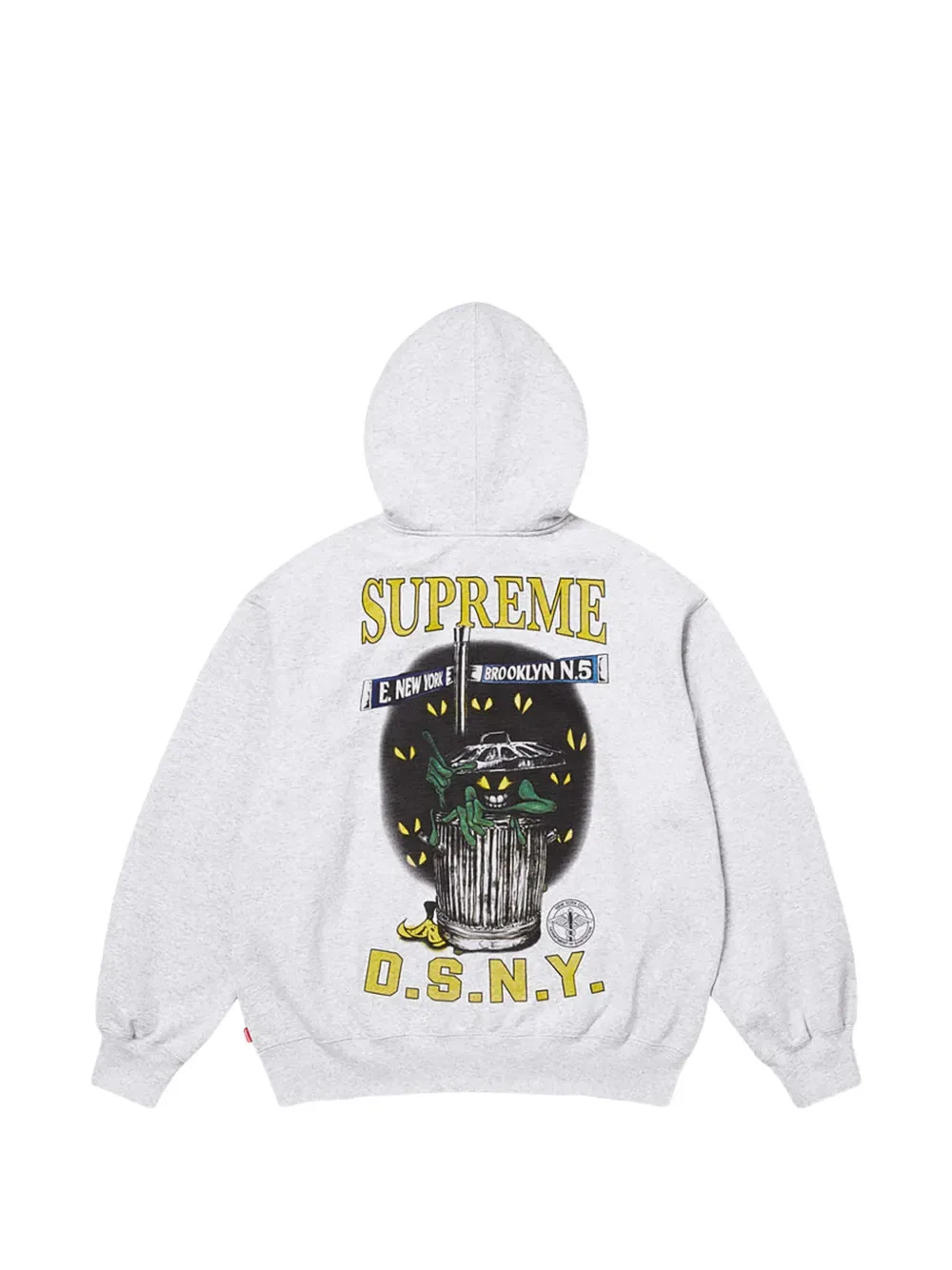 Толстовка на молнии с графическим принтом Supreme, серый — фото 2