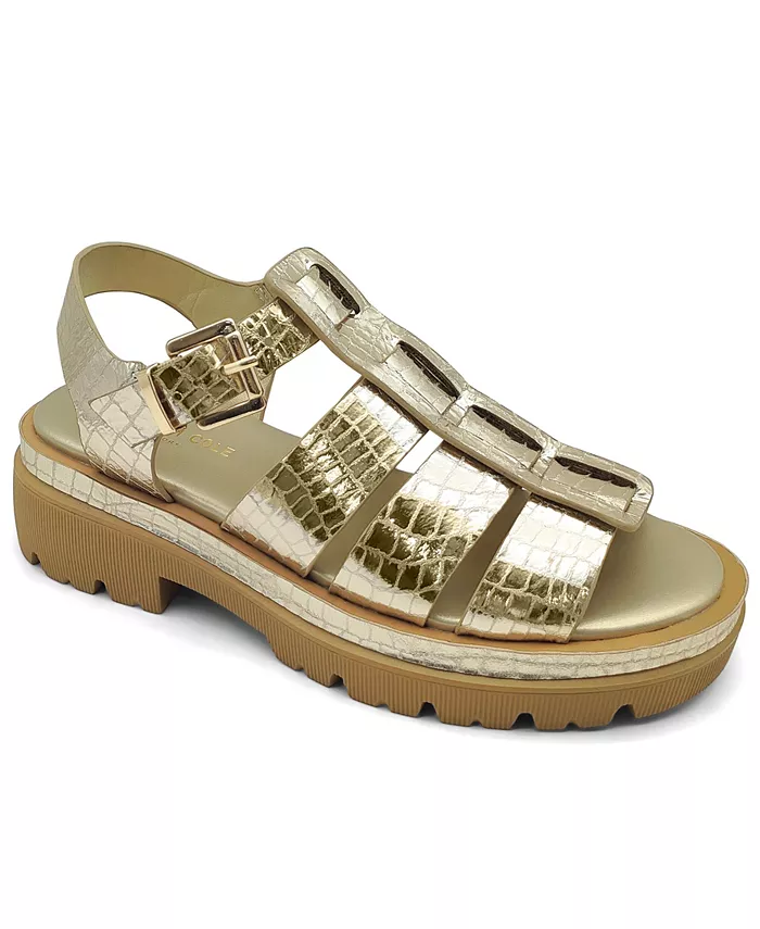 Женские сандалии Herron с открытым носком Almond Kenneth Cole New York, золотой