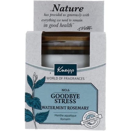 

Домой Ароматы №6 Goodbye Stress Kaars Watermint Rosemary 145гр, Kneipp