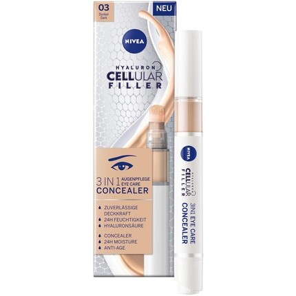 

Hyaluron Cellular Filler 3 In1 Крем-консилер для ухода за глазами 03 Темный 4 мл, Nivea