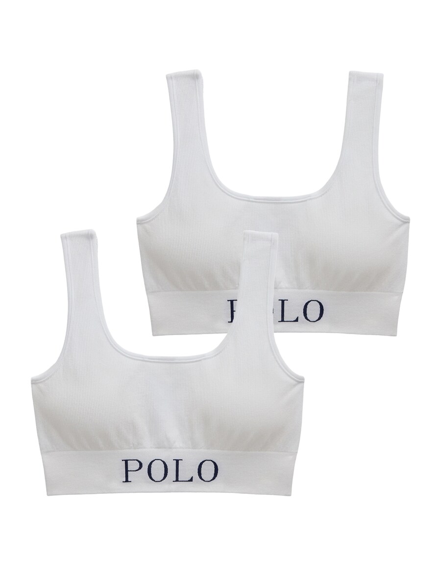 

Бюстгальтер-бралетт Polo Ralph Lauren Ribbed Seamless, белый