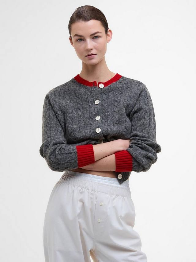 

Шерстяной кардиган от алексы сэмми Barbour, цвет Grey/Red