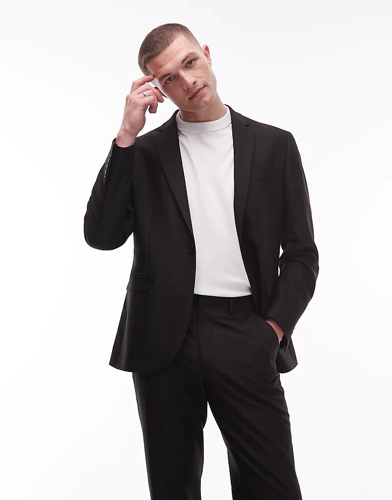 

Тонкий пиджак Topman черного цвета