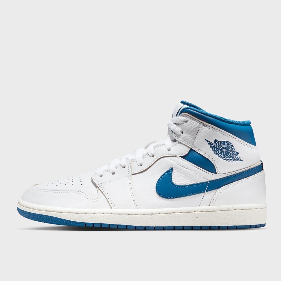 

Кроссовки Air Jordan 1 Mid SE JORDAN, цвет white/industrial blue-sail