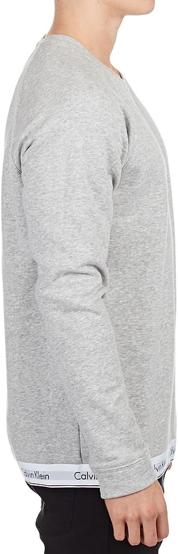 Современные мужские толстовки Calvin Klein из хлопка и эластичного хлопка, Grey Heather — фото 3