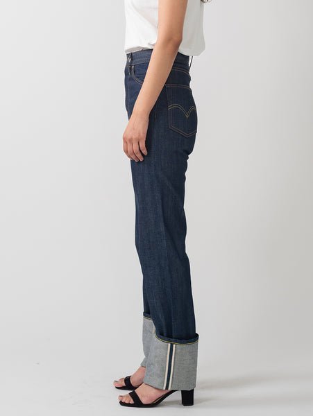 Винтажная одежда LEVI'S 1950-х годов, джинсы 701 Organic Rigid Jeans Levi's, Dark Indigo - Flat Finish — фото 4
