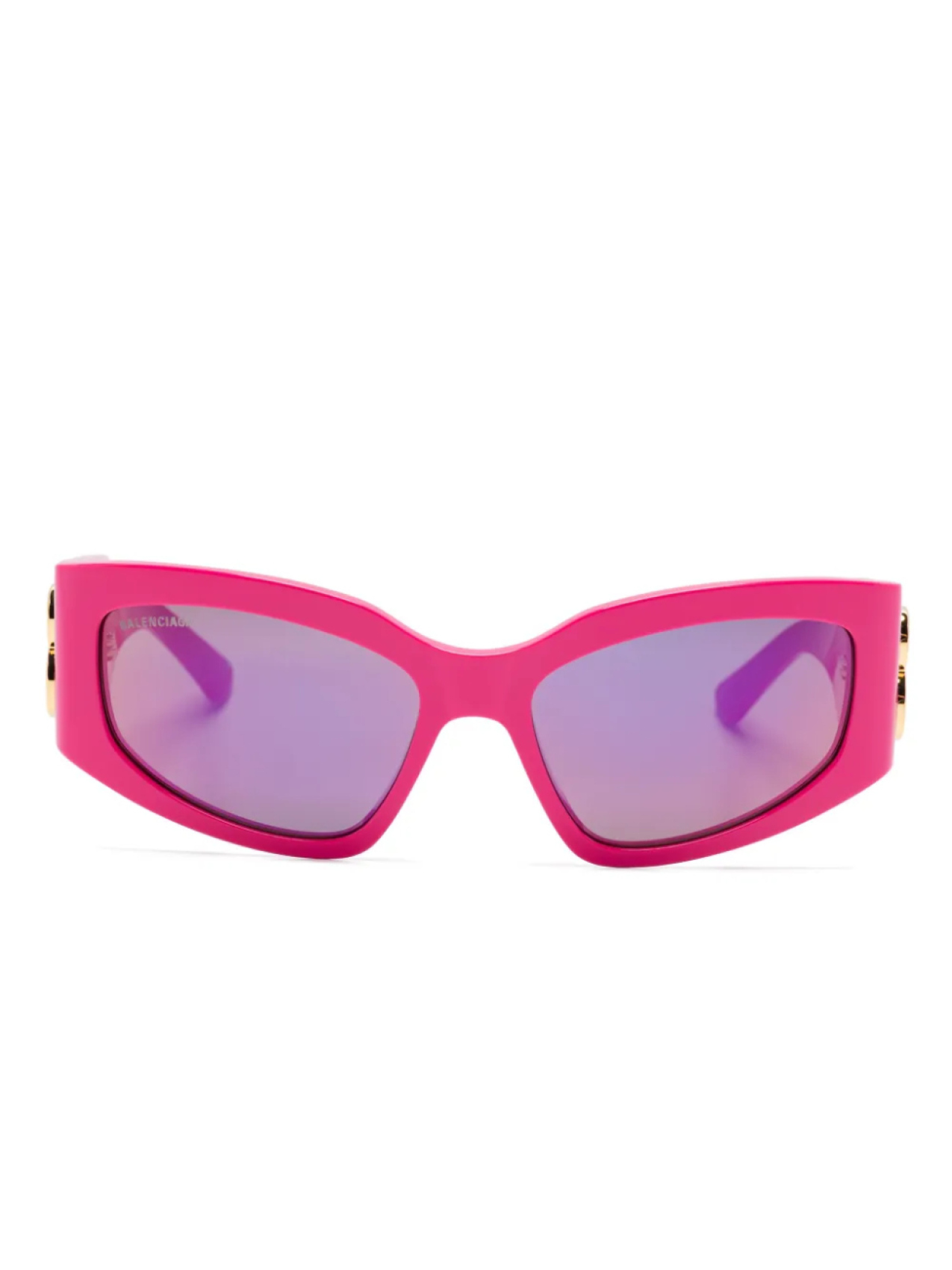 

Солнцезащитные очки в прямоугольной оправе Balenciaga Eyewear, розовый