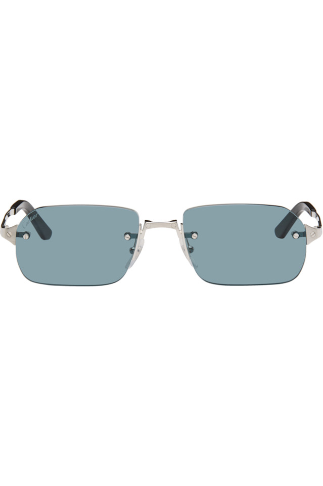 

Cartier Серебряные солнцезащитные очки Santos de Cartier