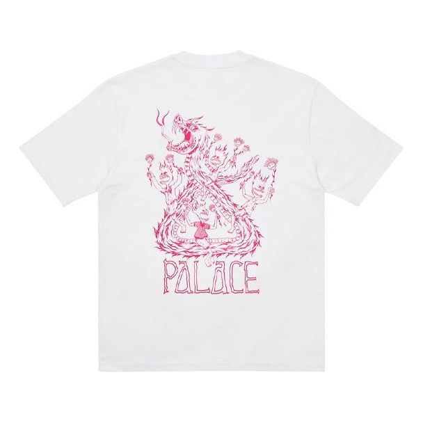 

Футболка PALACE x Lotties Crossover Dragon Alphabet Pattern Short Sleeve Unisex White, белый
