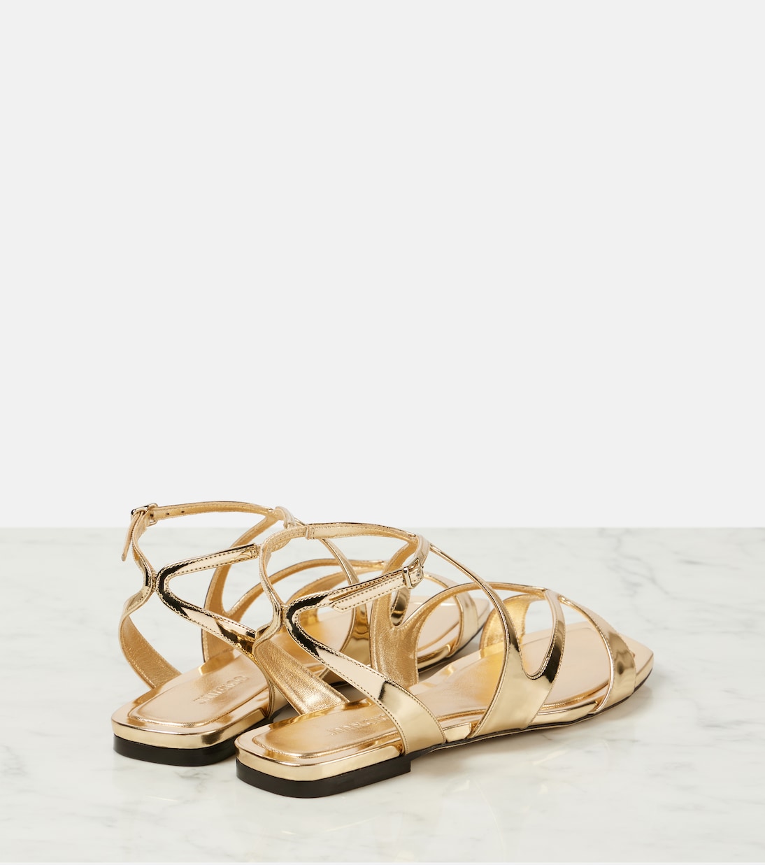 Сандалии Ayla из металлизированной кожи Jimmy Choo, золотой — фото 2