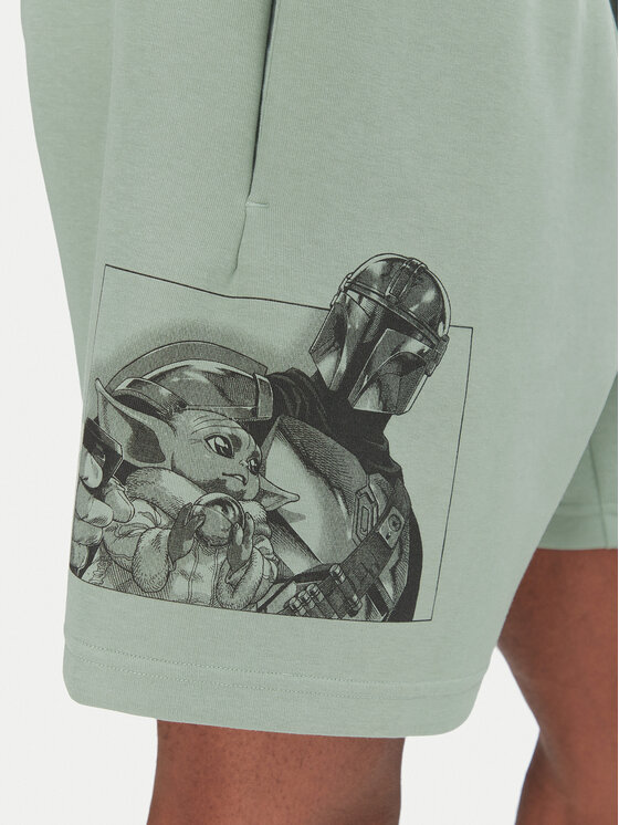 Спортивные шорты обычного кроя Star Wars The Mandalorian JI5722 Adidas, зеленый — фото 4