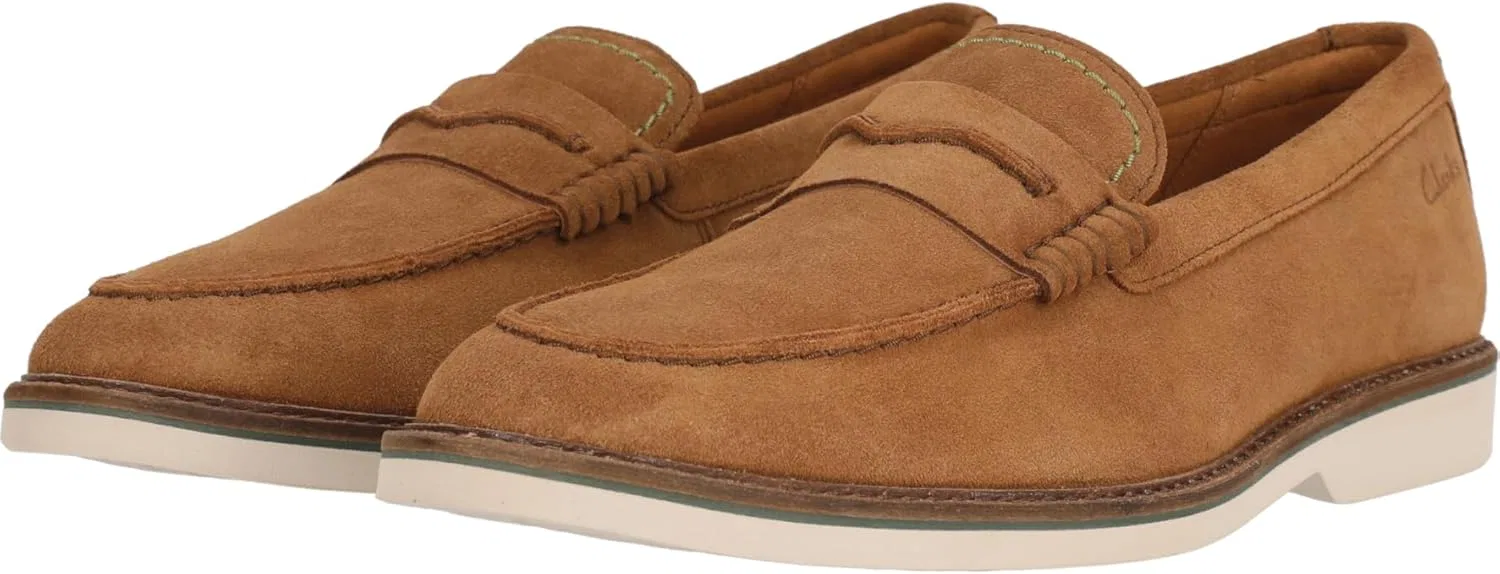 Слипоны, замша, Clarks, Atticus Lt, кола — фото 4