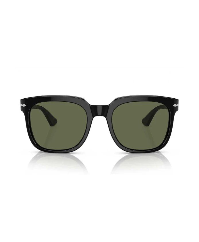 

Классические квадратные поляризованные солнцезащитные очки, зеленые Persol, черный