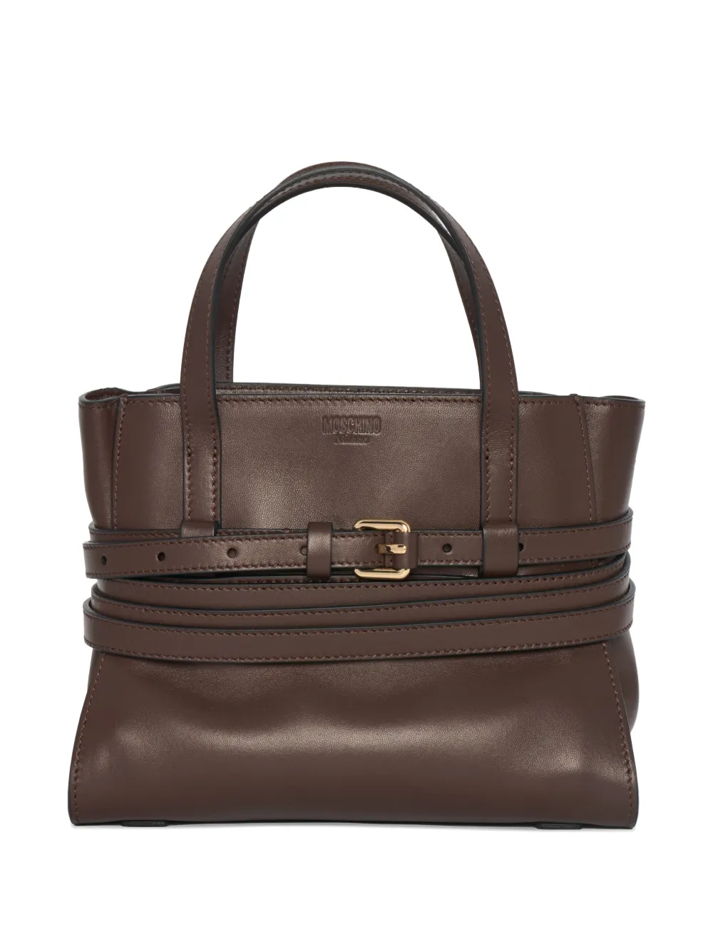 

Сумка-тоут с верхней ручкой и ремешком Tie Me Moschino, коричневый