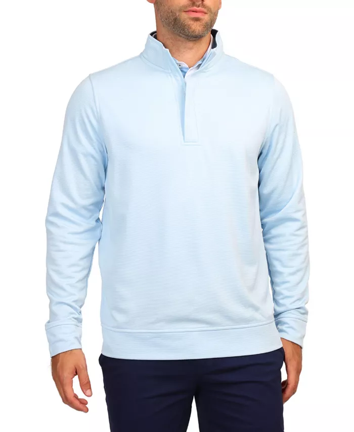 

Мужская утепленная флисовая толстовка с молнией на четверть Luxe Performance Fleece Quarter Zip Tailorbyrd, синий