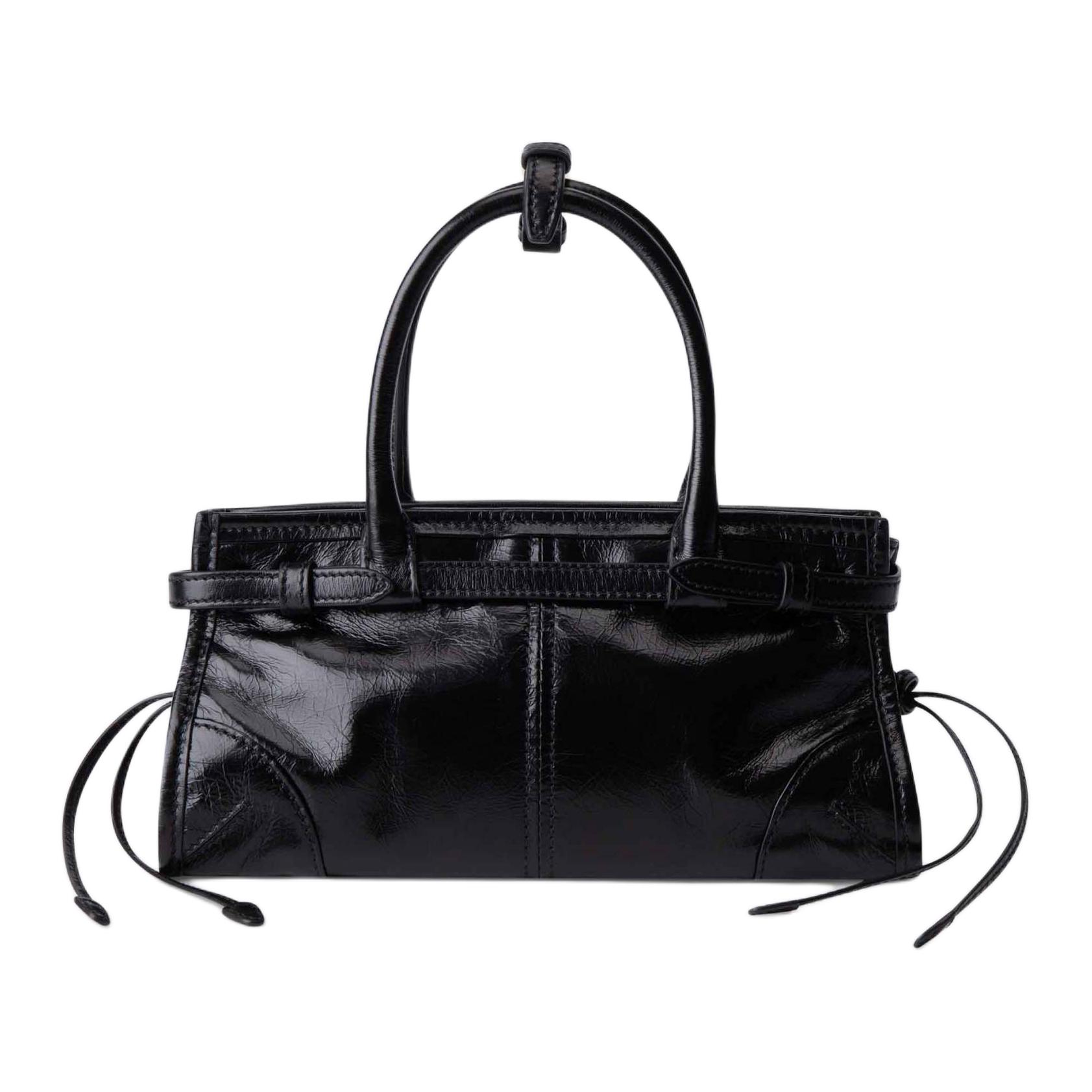 PRADA Сумка женская маленькая из кожи Бонни Коровы черная — фото 4