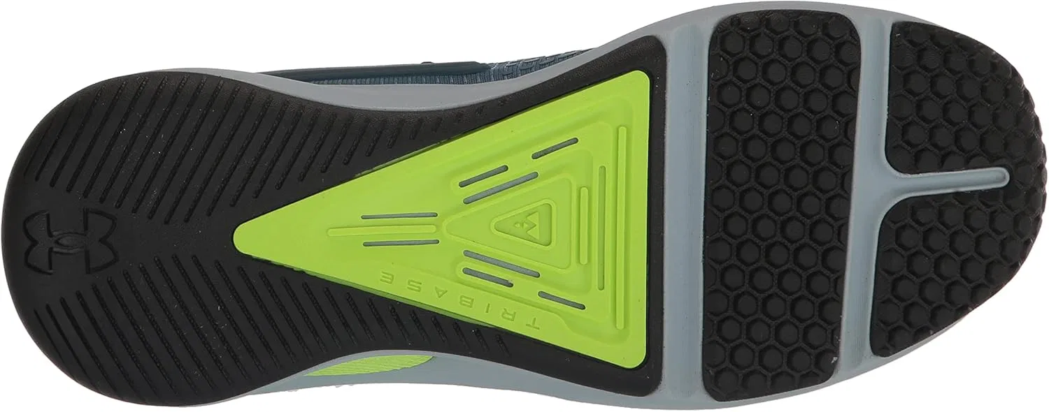 Кроссовки Under Armour Men's UA HOVR Rise 4 Training Shoes Technical Performance, 401 Static Blue Lime Surge Black — фото 4