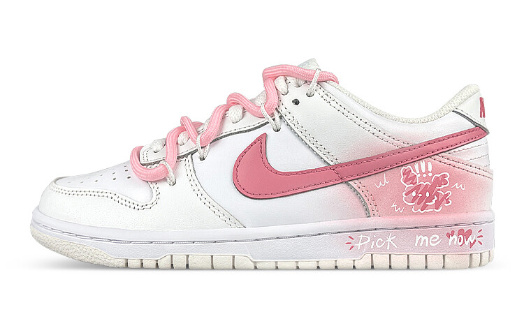 

Кроссовки Nike Dunk Skateboard Shoes Women's Low-Top White Pink