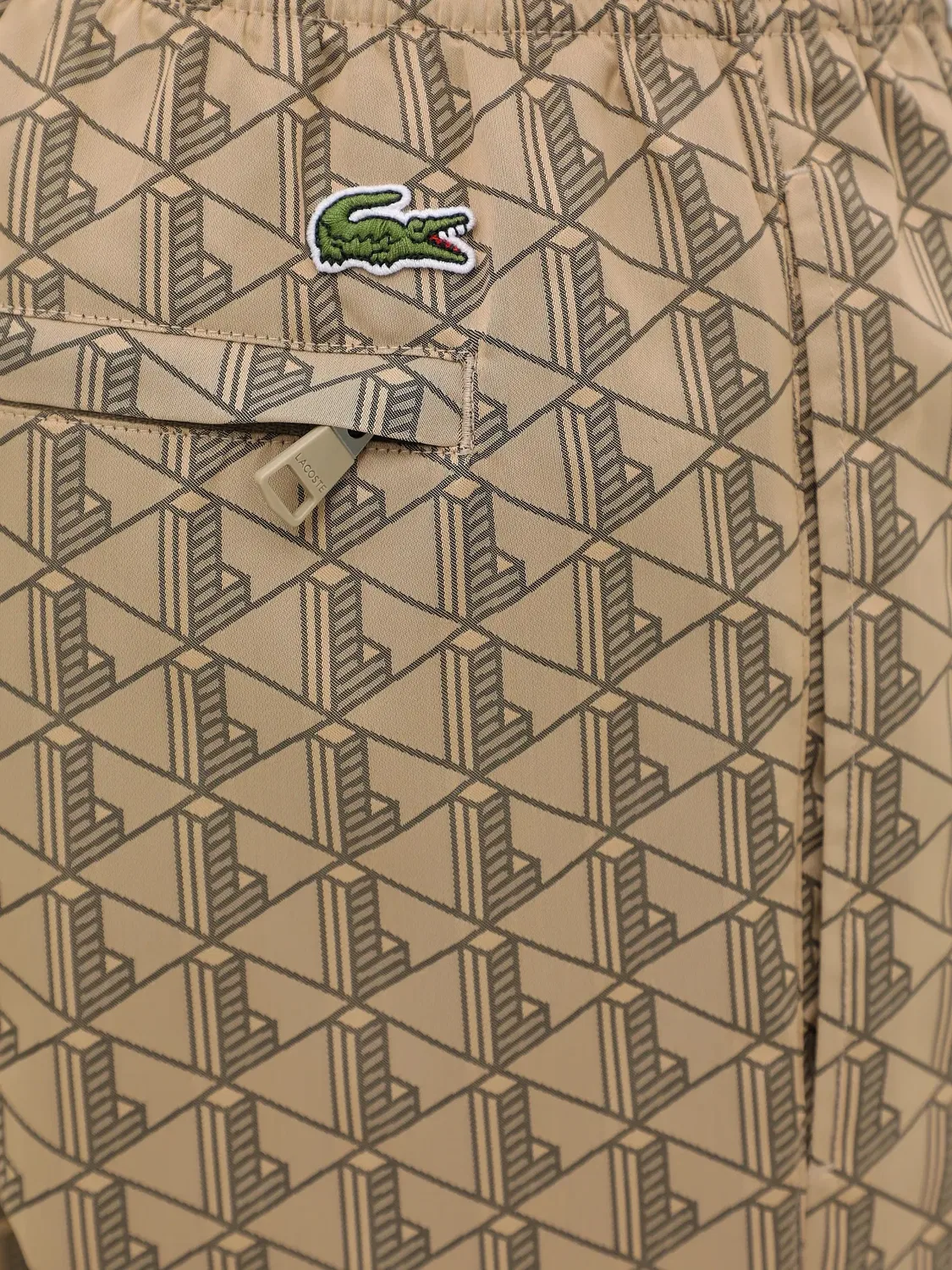 Спортивные брюки с геометричным принтом Lacoste, бежевый — фото 4