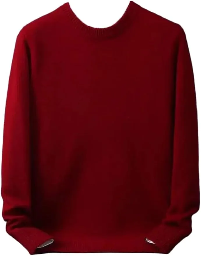 

Мужской свитер-пуловер вязаный однотонный теплый мягкий