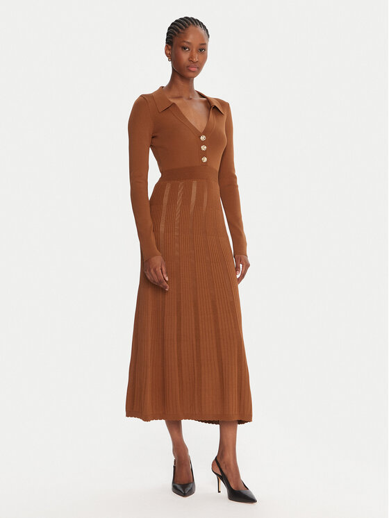 

Вязаное платье regular fit 252TP3110 Twinset, коричневый