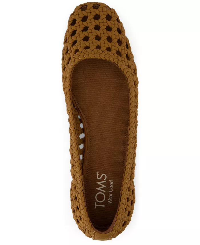 Женские балетки Briella на плоской подошве TOMS, коричневый — фото 4