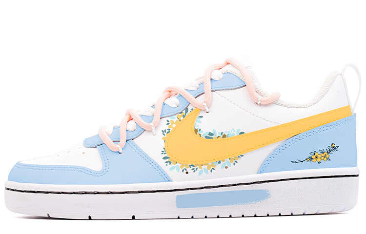 

Кроссовки Nike Court Borough Skateboarding Shoes Women's Low-top Blue/yellow/white, розовый