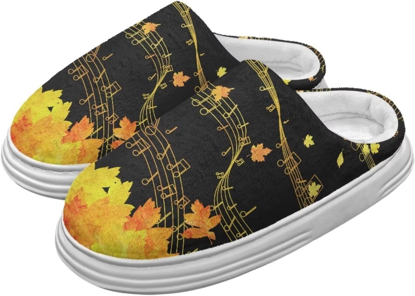 

Тапочки Chririnla на День Благодарения для женщин и мужчин, мягкие, уютные, комфортные, плюшевые, легкие, без шнурков, для дома и улицы, с противоскользящей подошвой из EVA, золотой