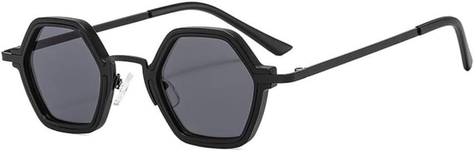 

Женские солнцезащитные очки UV400 в стиле ретро с прозрачными градиентными линзами. Мужские солнцезащитные очки в стиле панк с многоугольными линзами HDUBFY, Black Grey