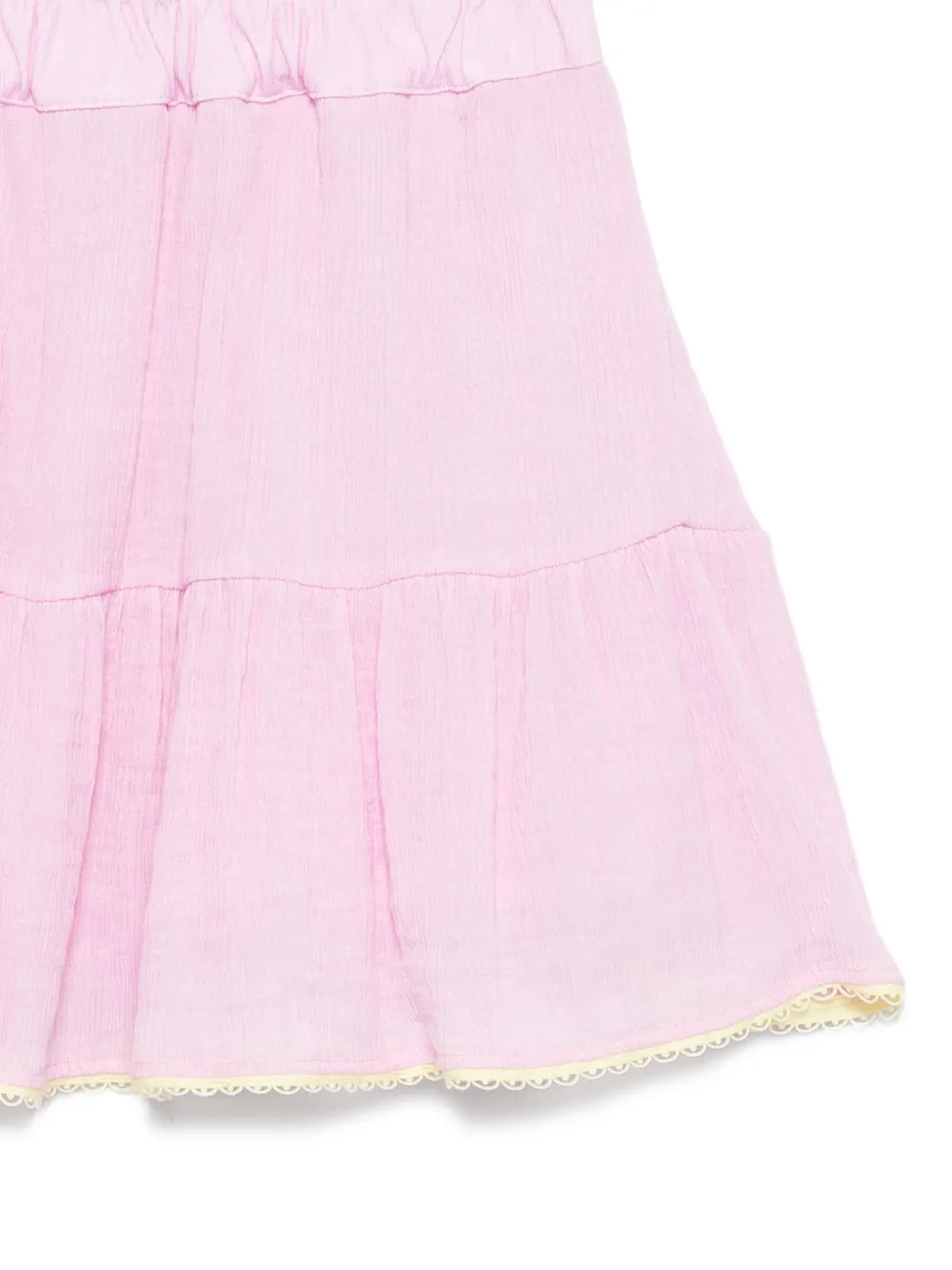 Юбка с многослойным подолом Msgm Kids, розовый — фото 3
